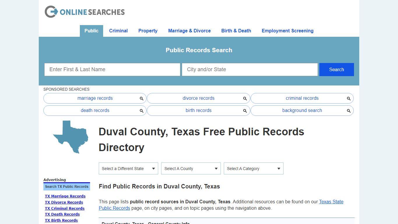 Duval County, Texas Public Records Directory